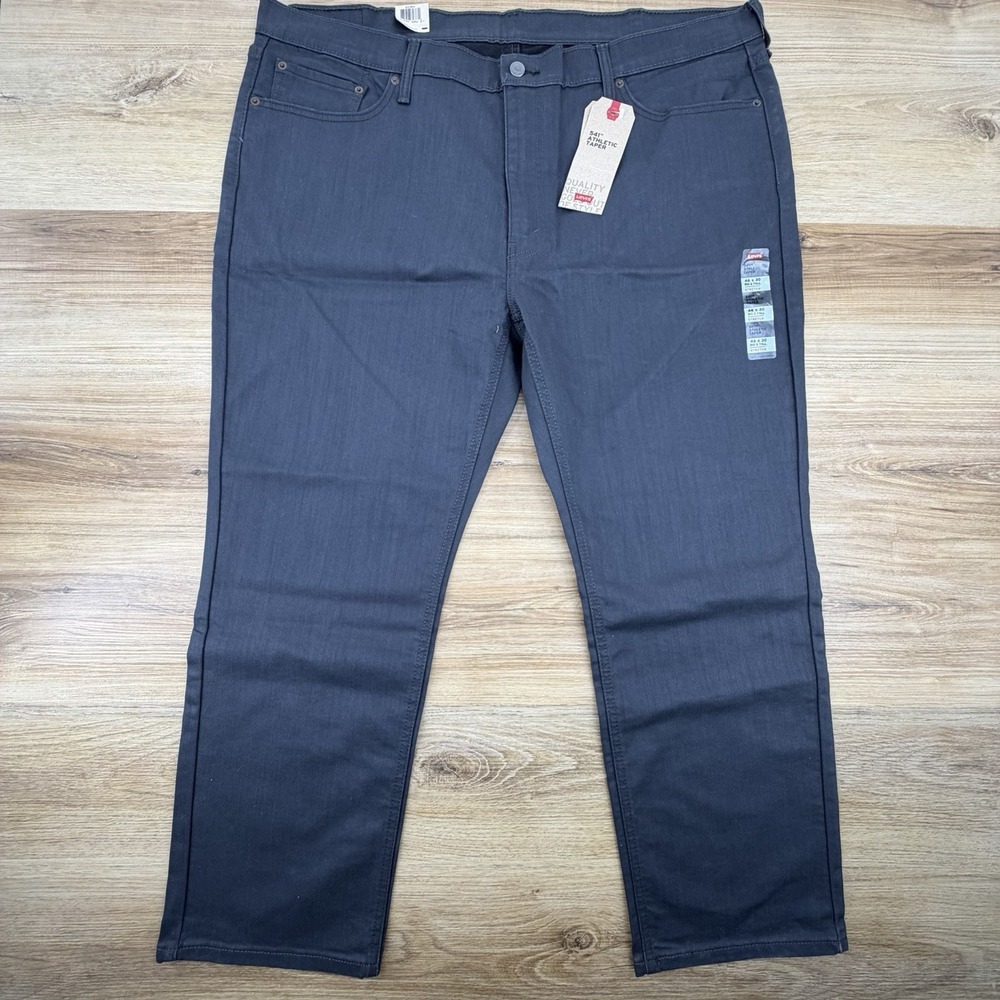 Levi Strauss Mens 541 Athletic Taper Stretch Black Jeans 46x30 NWT